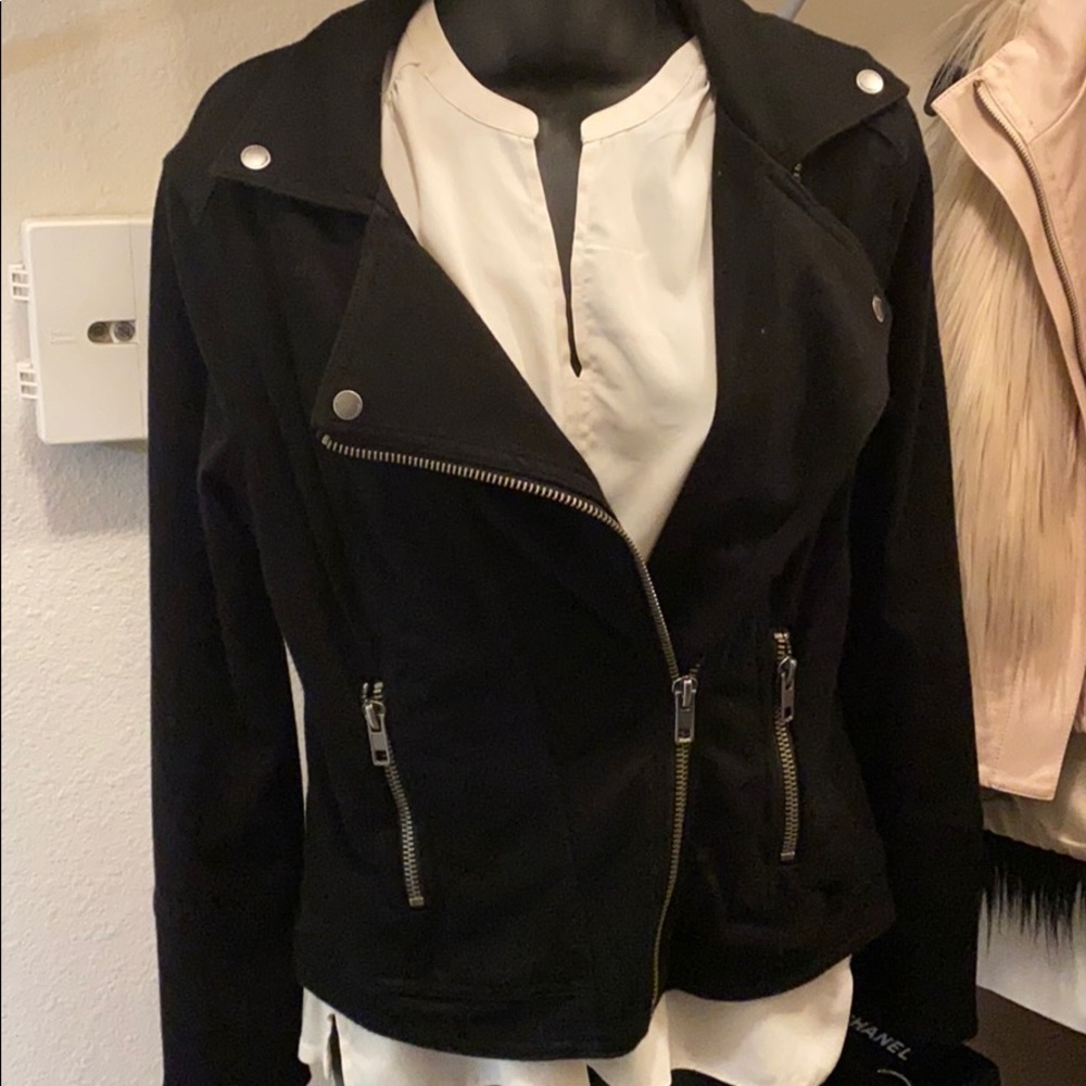 Black moto jacket